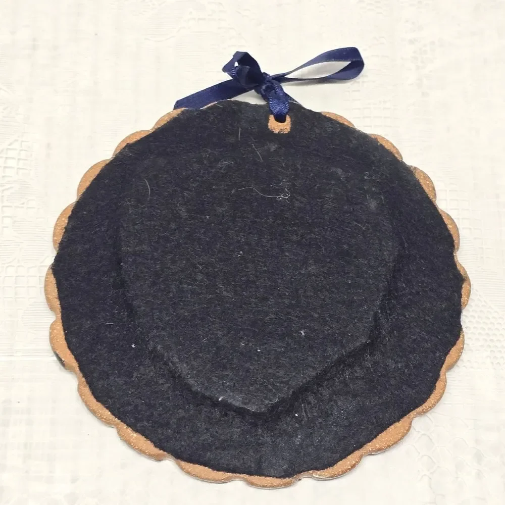 Vintage Pottery Mirror Stoneware Heart Handcrafted Wall Art Boho Decor Romantic